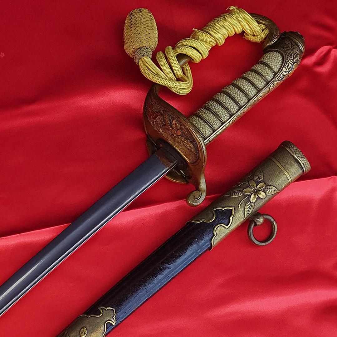 日本軍 海軍 士官用 指揮刀 儀礼刀 刻印 水交社 壽屋商店 当時物 模造刀