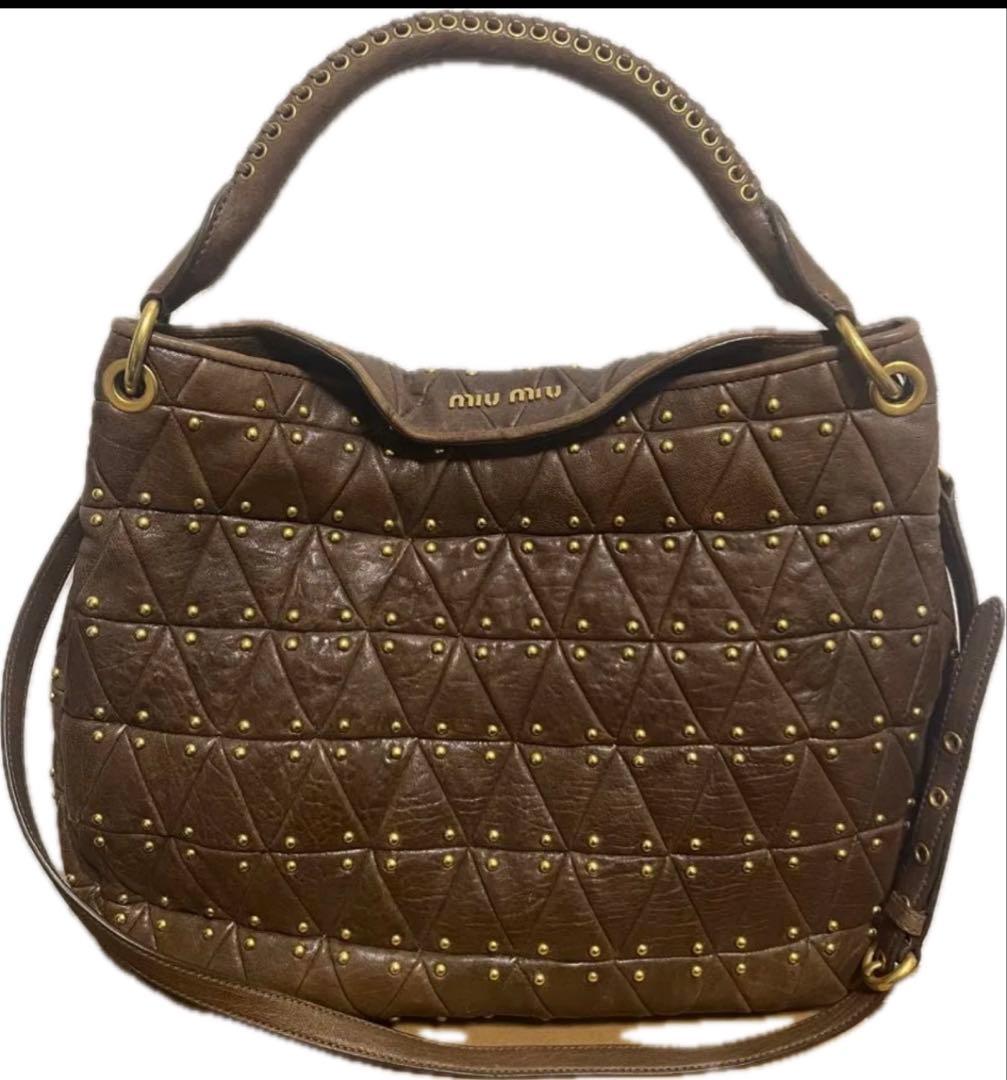 miumiu スタッズ2wayバッグ
