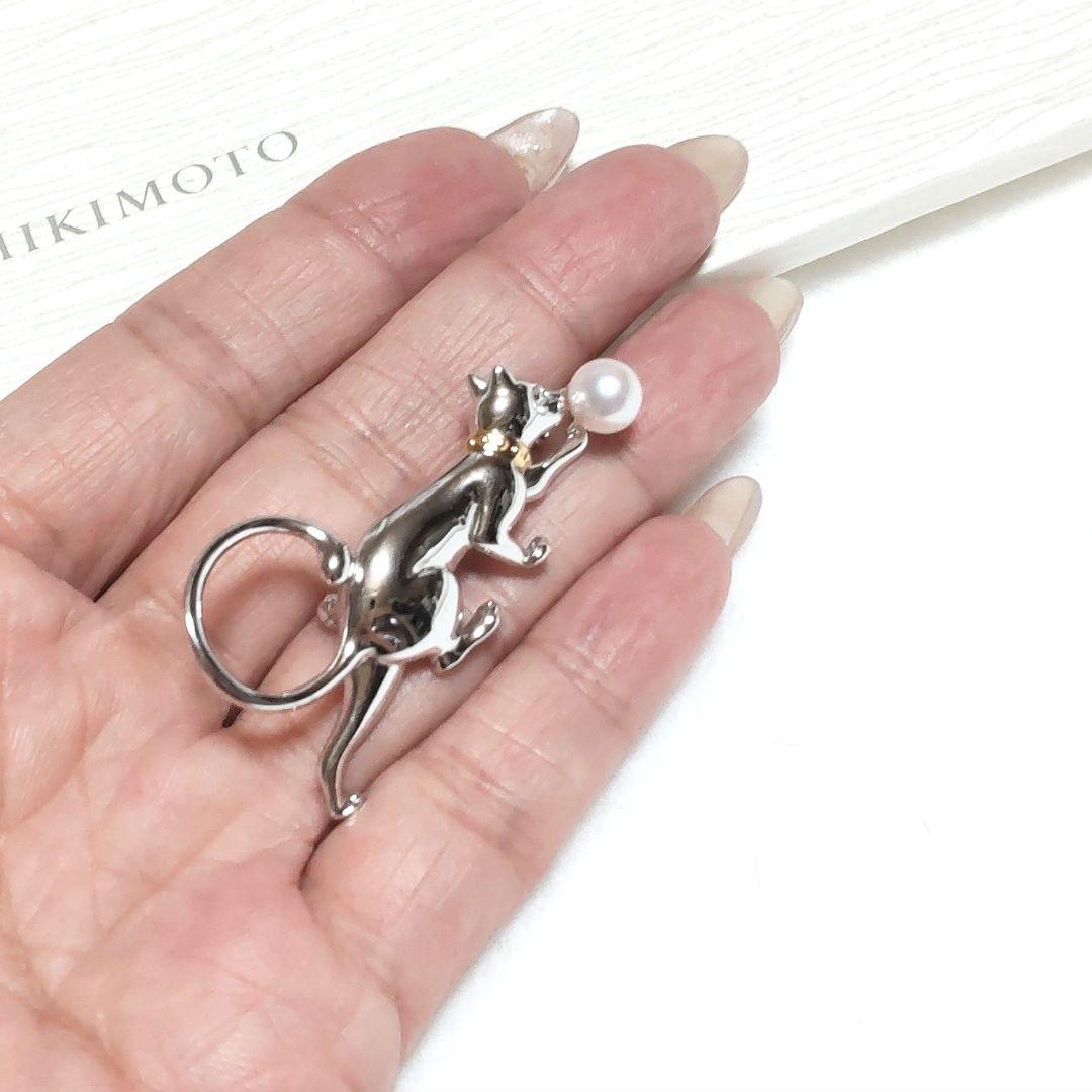 美品♡愛くるしい猫ちゃん♡MIKIMOTO♡ミキモト♡ブローチ