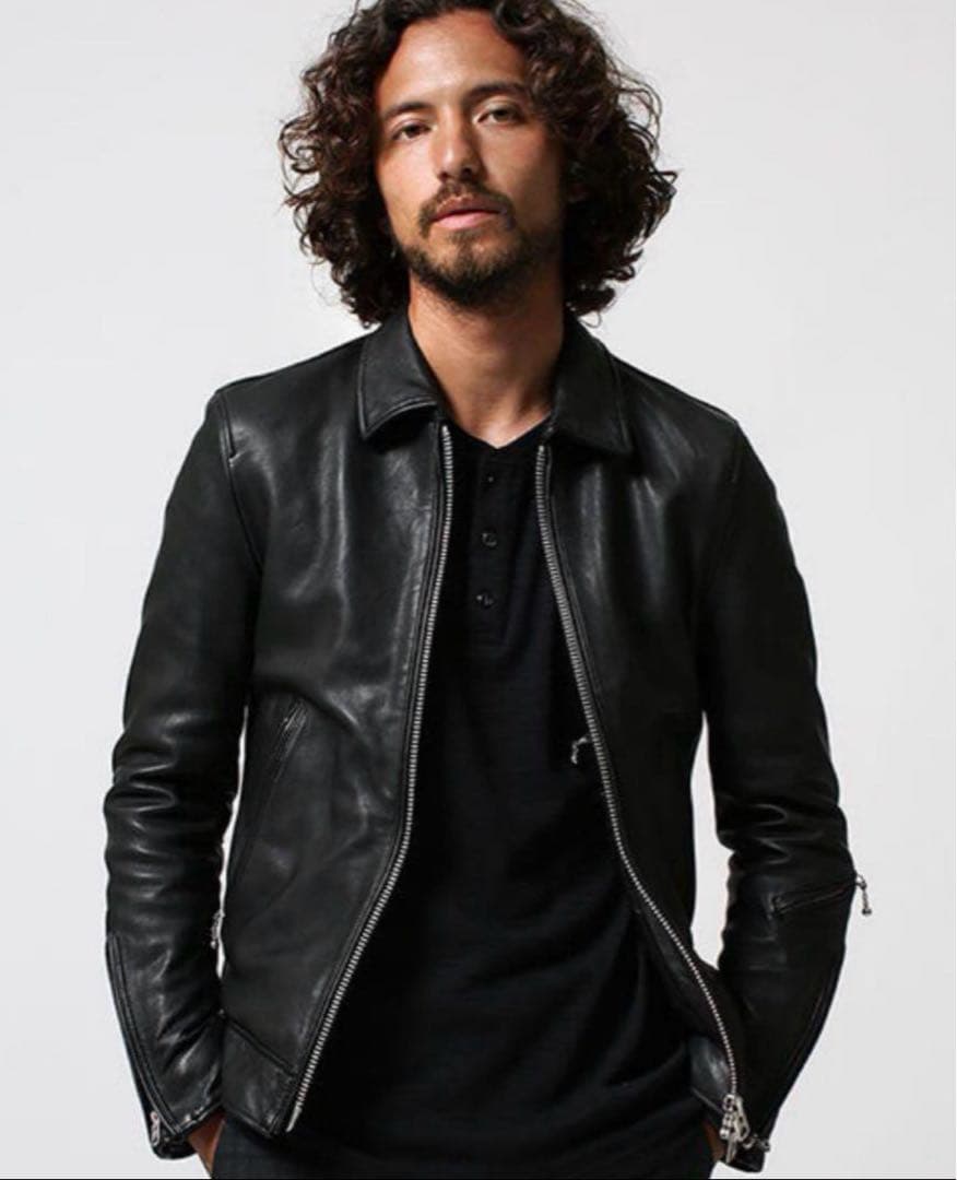 nano universe レザー シングル ライダースジャケット