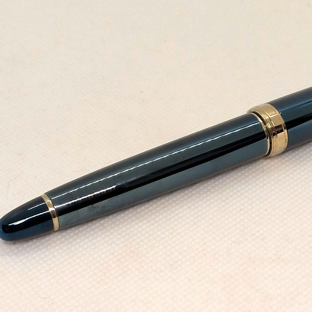 【美品 18K】セーラー　ピース　ブルーチタニウム　万年筆　MF　文房具　18金