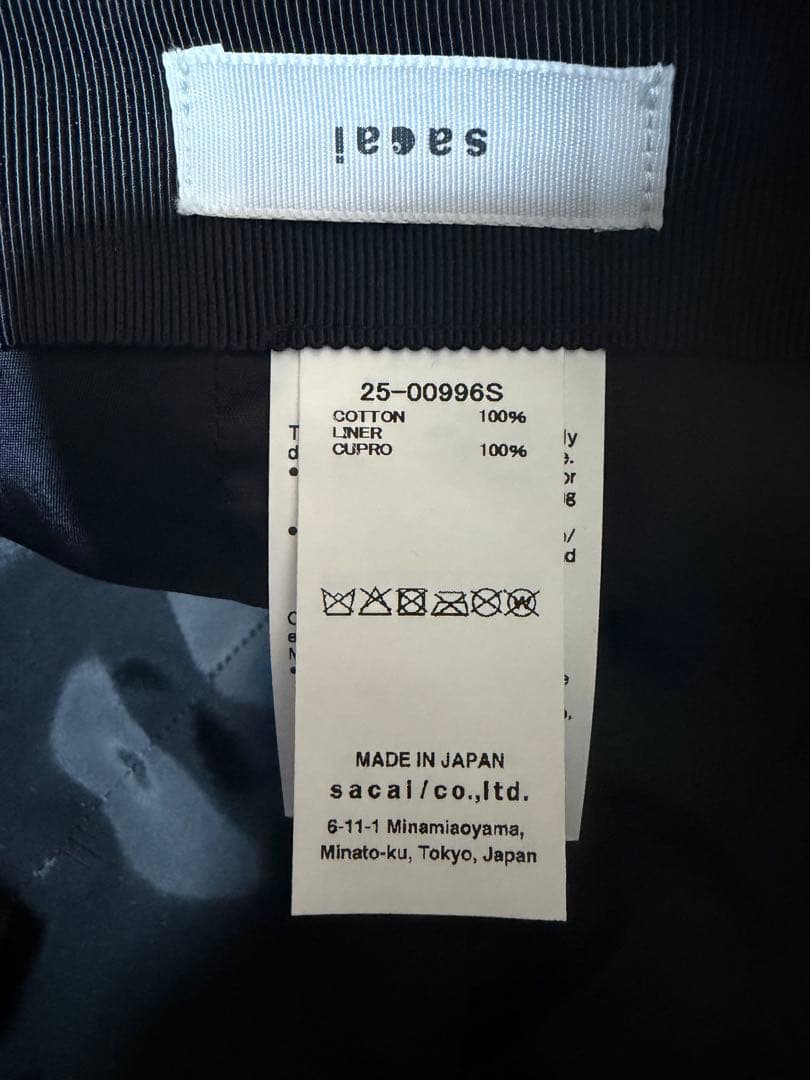 sacai × Carhartt WIP Duck Cap ブラック 美品