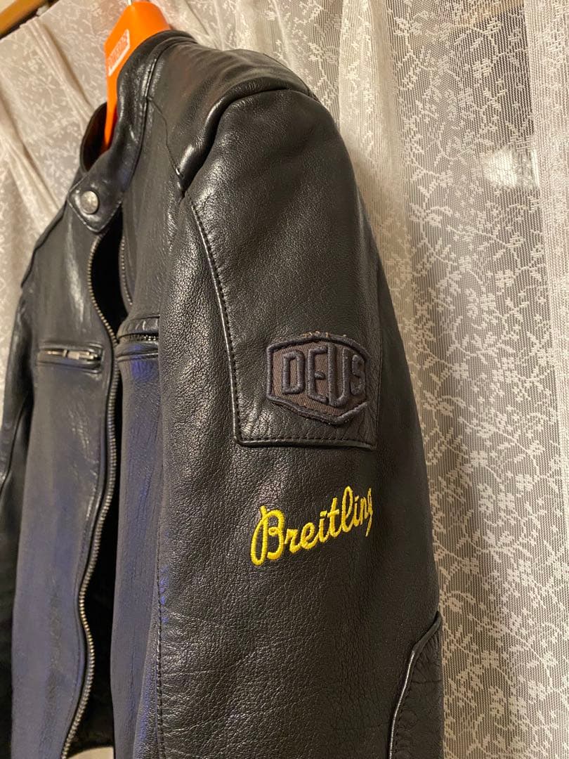 ★激レア　デウスDeus ライダースレザージャケット　ブライトリング　L★バイク