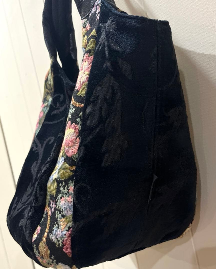 シンクビー Think Bee! バッグ ハンドバッグ 花柄 ブラック カバン
