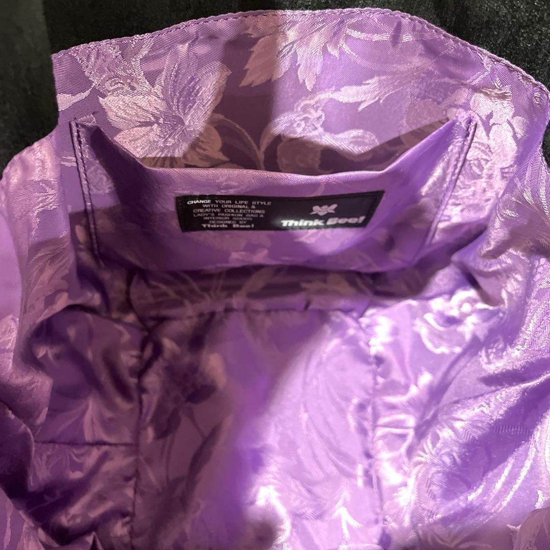 シンクビー Think Bee! バッグ ハンドバッグ 花柄 ブラック カバン