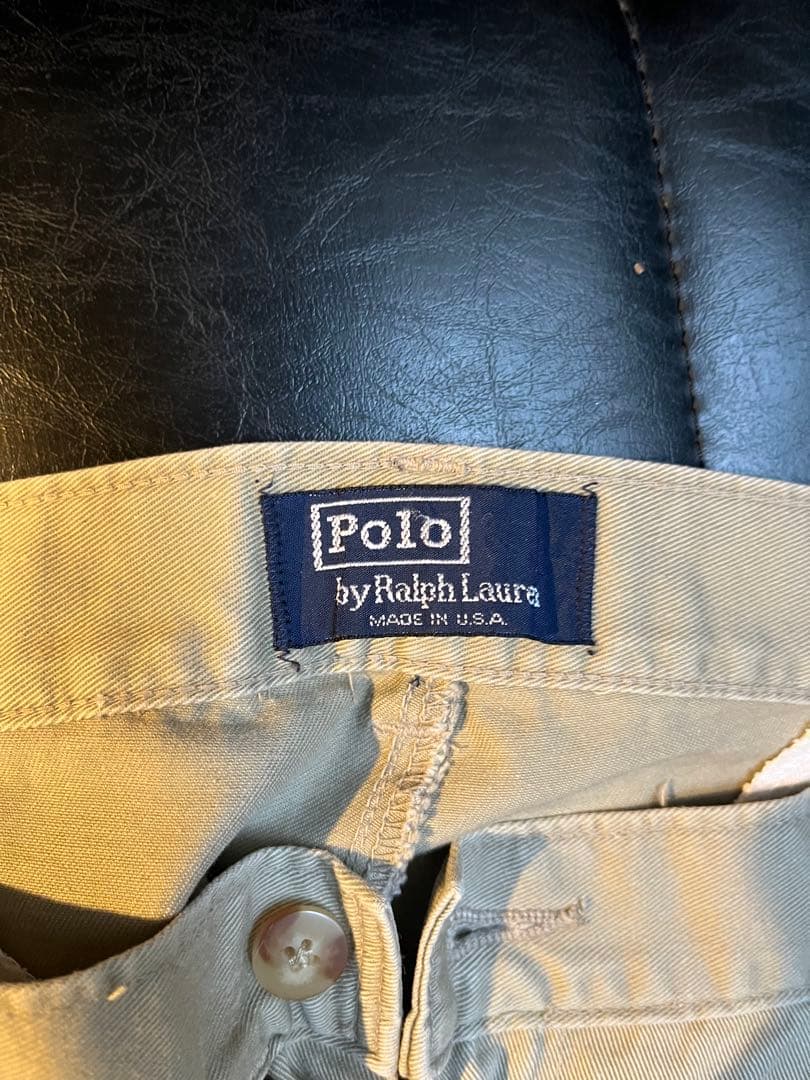 ラルフローレン　ralph lauren USA製 ポロチノ W33 ベージュ