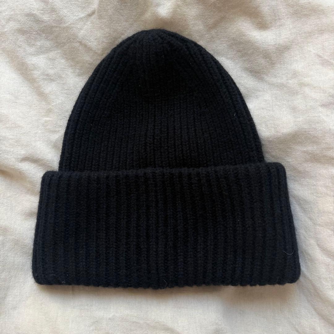 【新品 未使用】Acne Studios ラージFace ロゴビーニー 黒