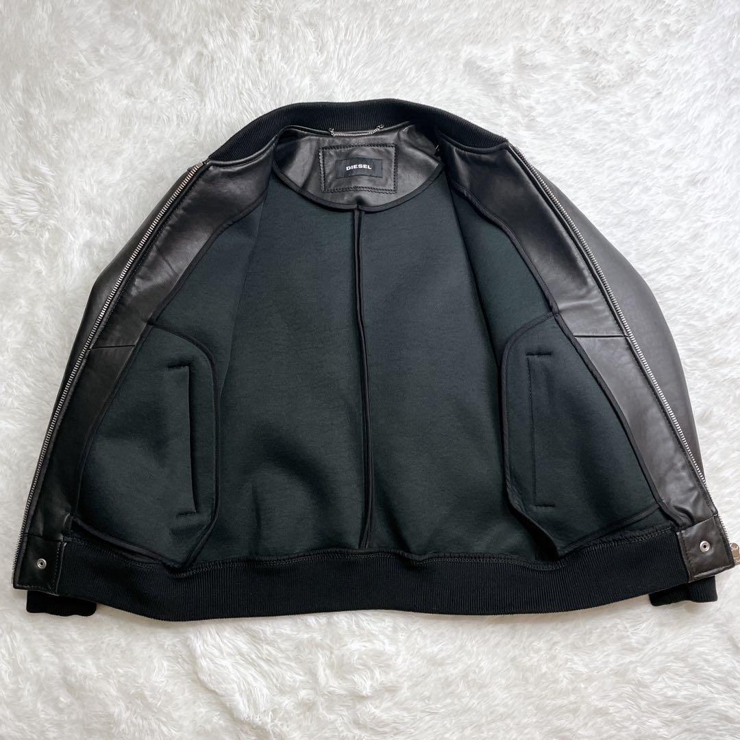 極美品✨DIESEL ボンバージャケット ラムスキン シングル MA-1 S