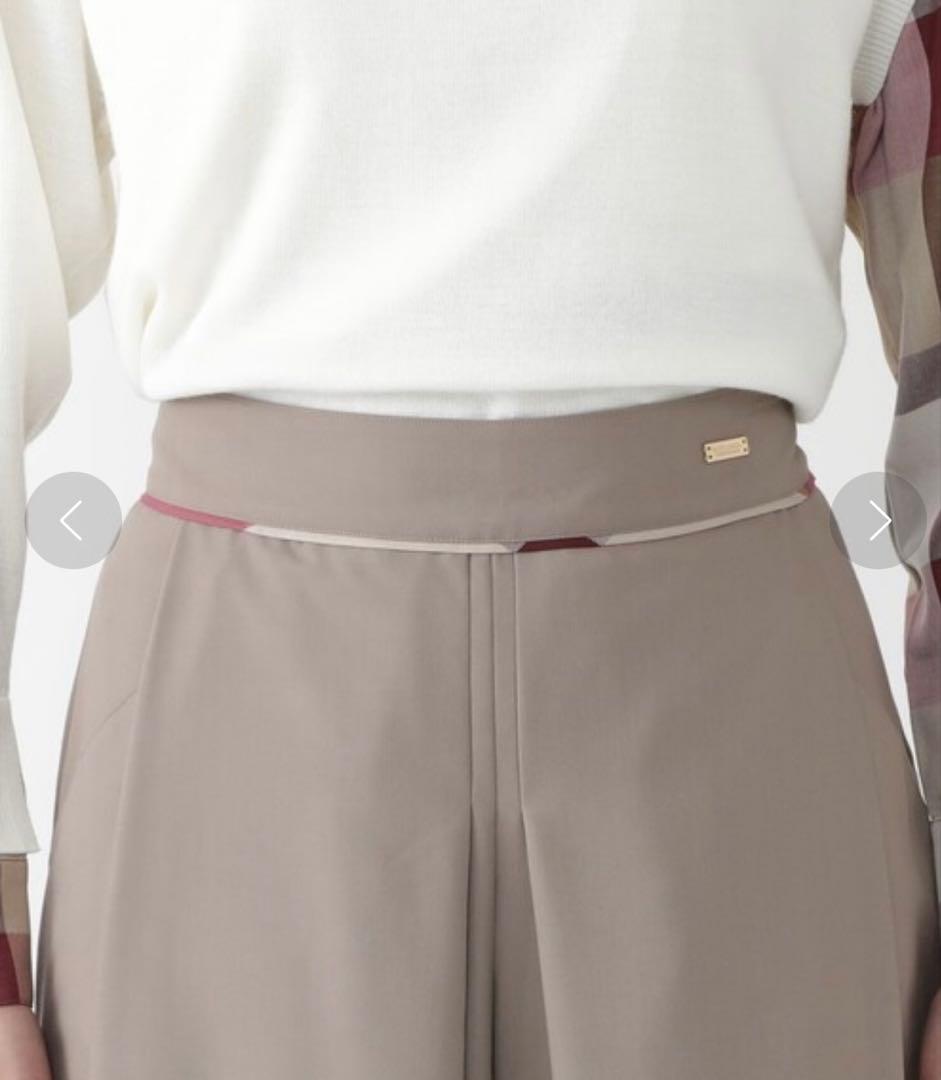 美品✨BLUE LABELクレストブリッジ ソフトドレープツイルワイドパンツ