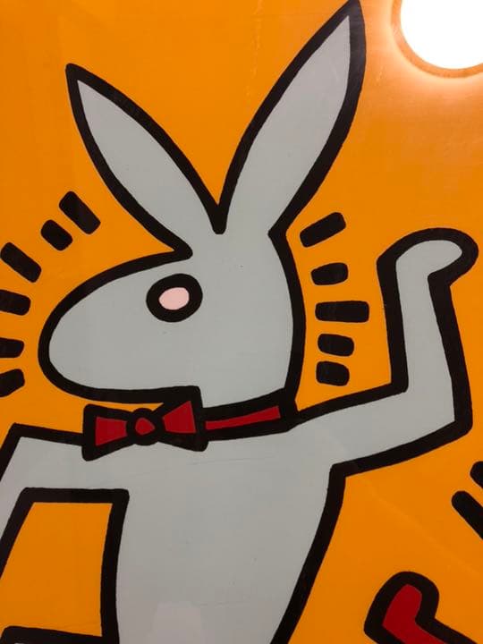 美品Keith Haring Bunny on the Run シルクスクリーン
