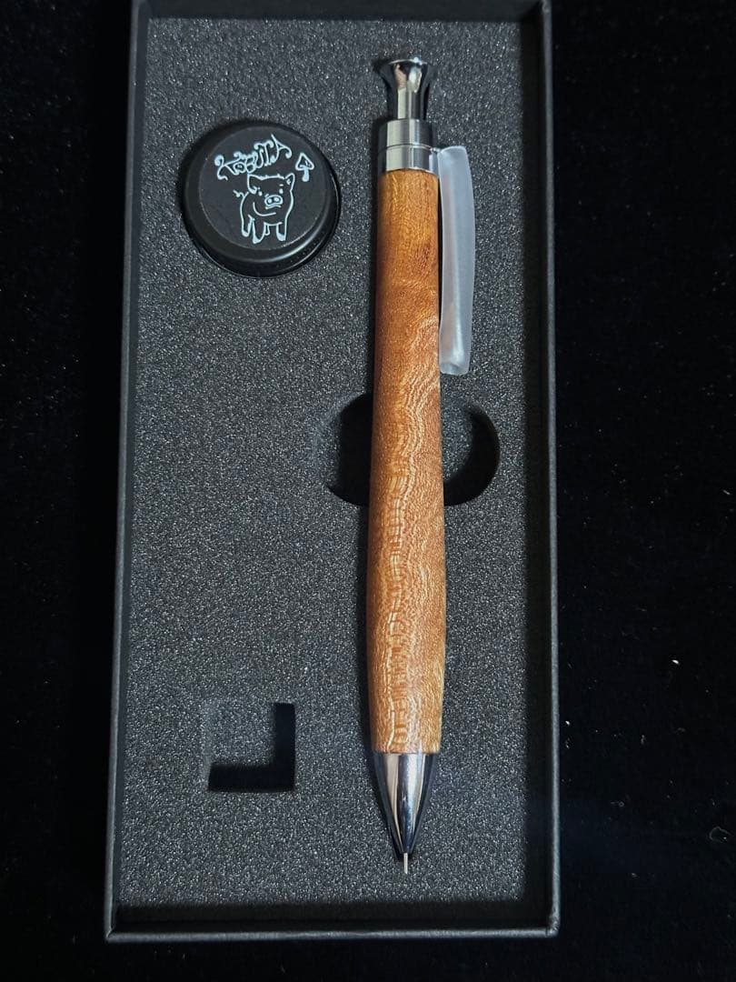 ①こぶた工房シャープペンシル 欅 ケヤキ 極上杢0.3mm