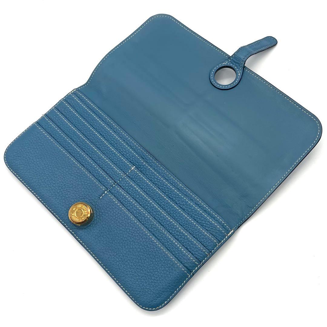 【masako 様】エルメス　ドゴン　ロング　長財布　トゴ　ブルー　□M