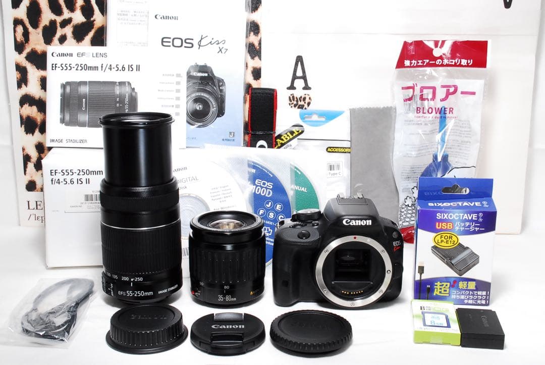 Canon EOS Kiss X7 一眼レフ 望遠 標準レンズセット 初心者OK