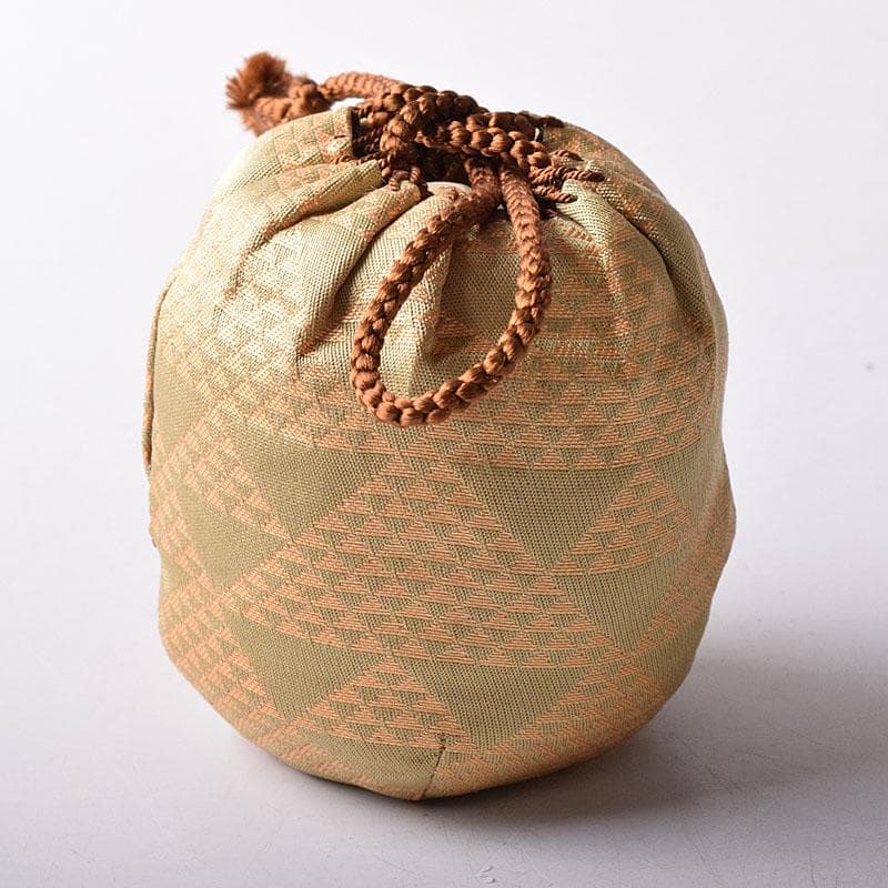 茶道具　暁窯　岡田暁山造　茶入　仕覆付　共箱　V　7881