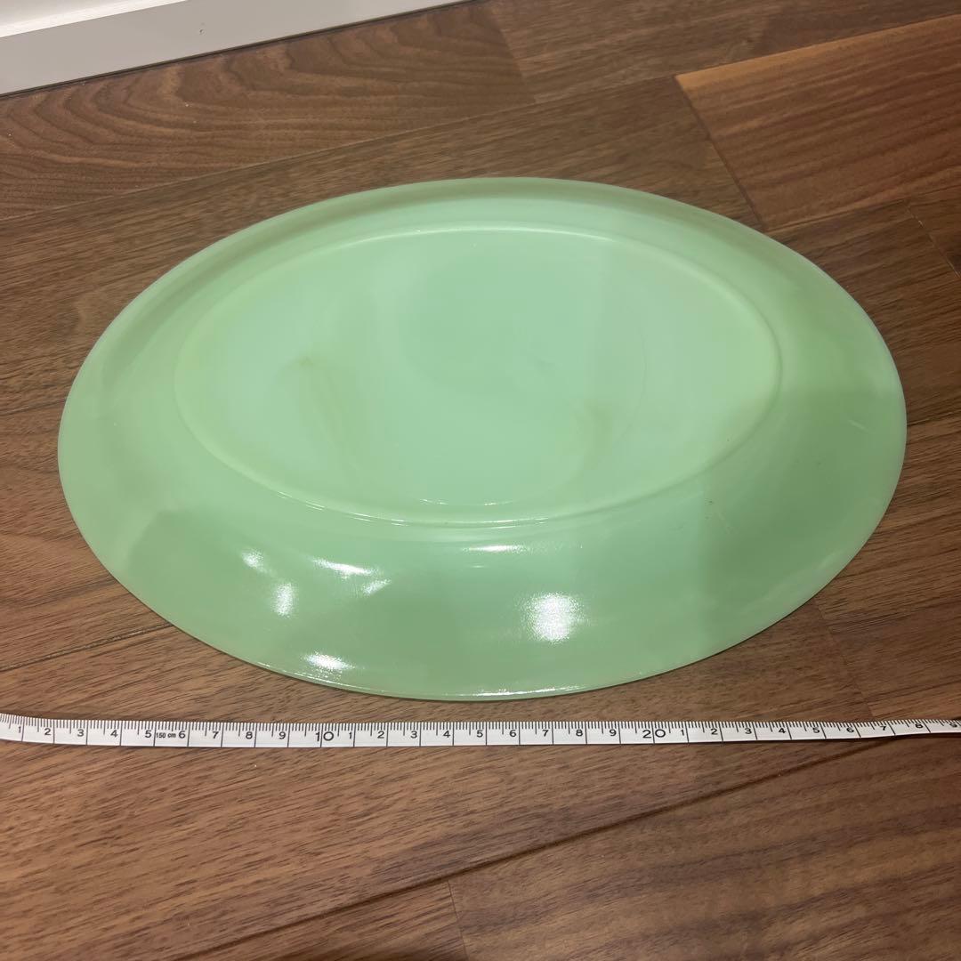 ファイヤーキング　ジェダイ　ミントグリーン ガラス製 楕円形皿