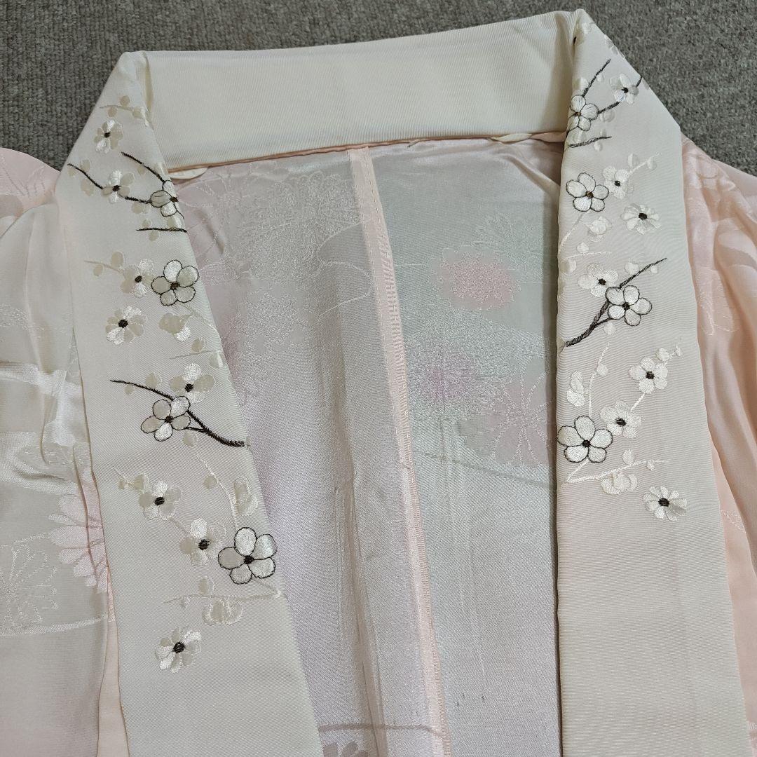 振袖　赤色 桜柄　御所車紋　京都きもの友禅　シック