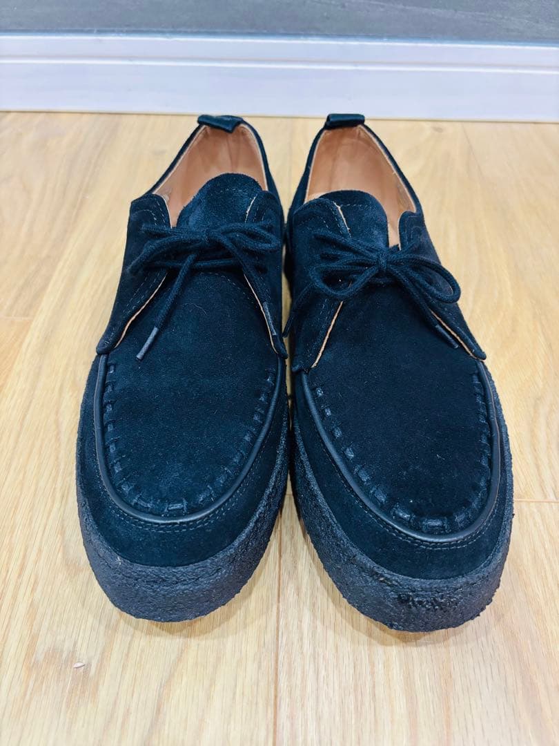 ◆美品　ECOX PATRICCOX 黒 スエード モカシン シューズ