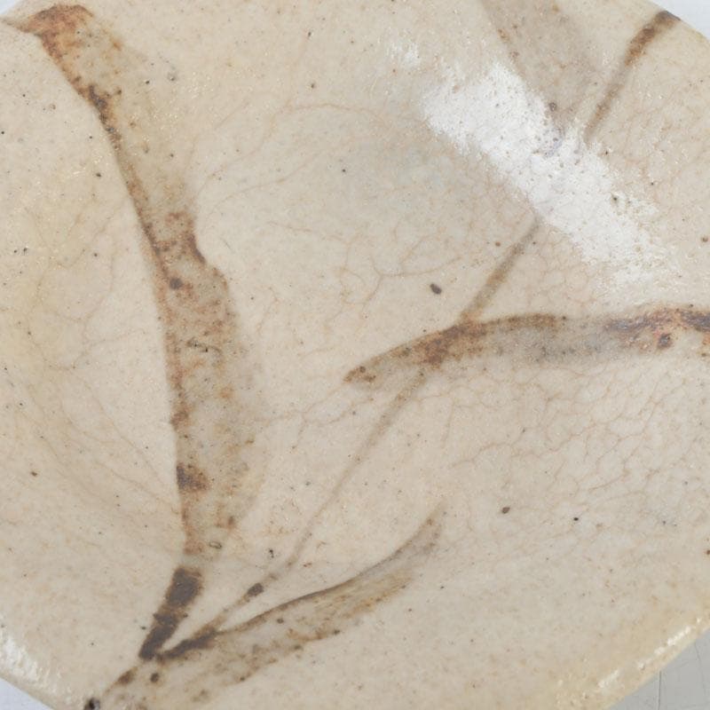 北大路魯山人作　絵瀬戸　竹文　皿　五客　黒田陶々庵書付　共箱　D　9674