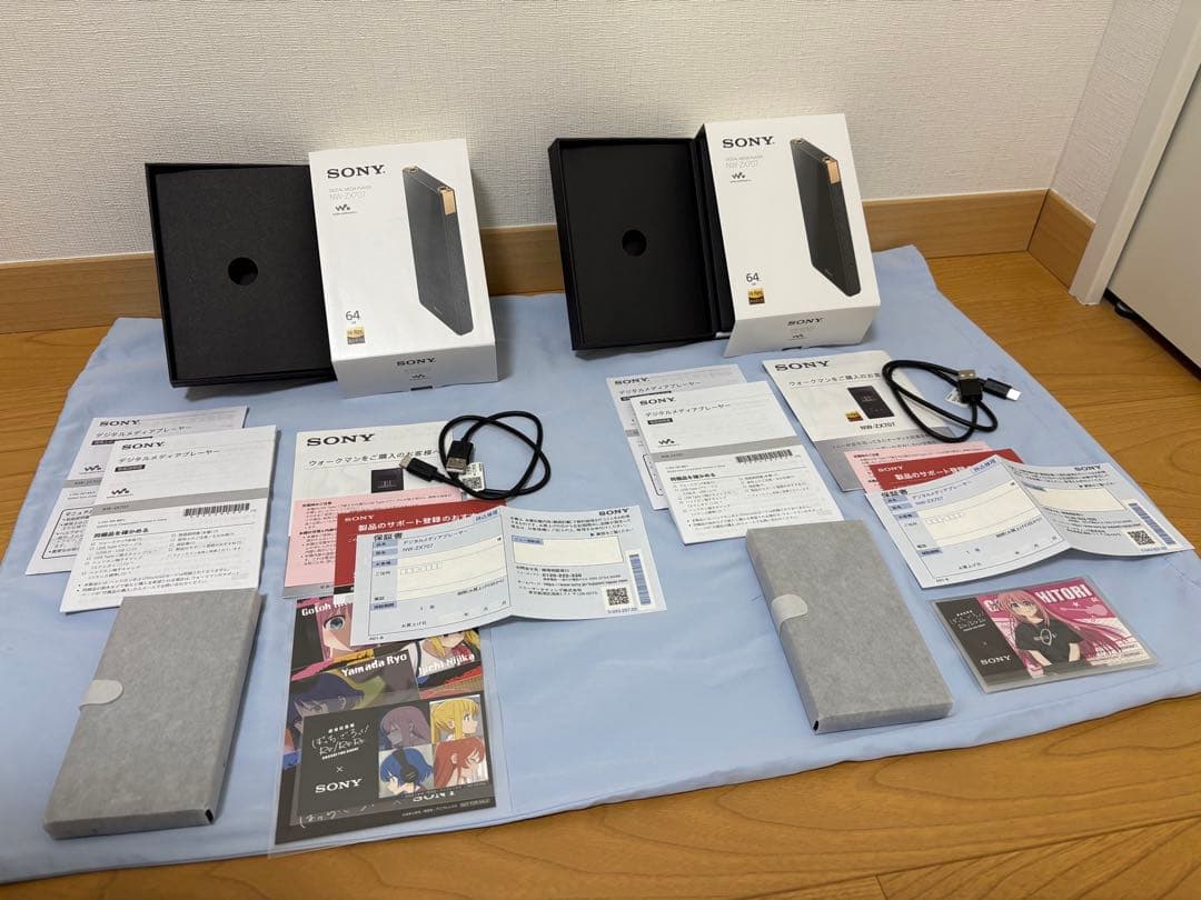 2台ぼっちざろっくウォークマンSONY ZX707BTR 電源未投入 (特典付)