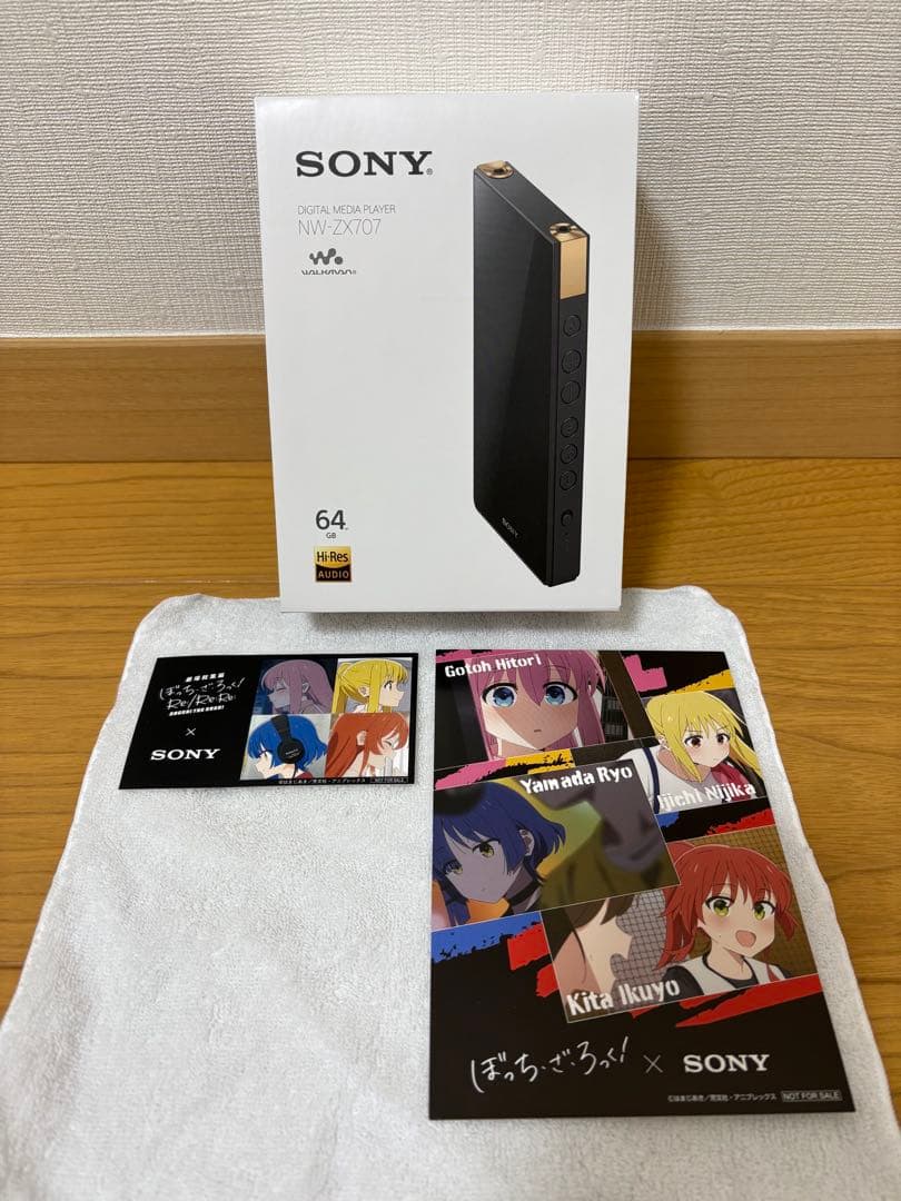2台ぼっちざろっくウォークマンSONY ZX707BTR 電源未投入 (特典付)