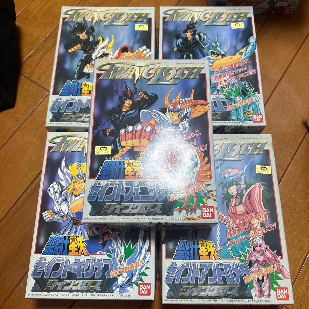 【新品未組立】バンダイ 聖闘士星矢 プラモデル ツインクロス5点セット当時物