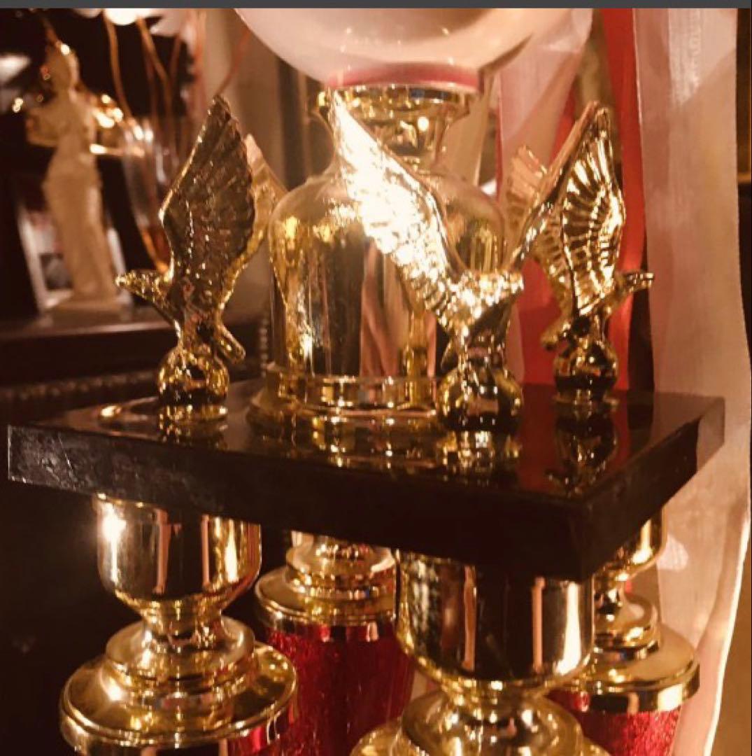 湯布院アンティーク 80'レトロビンテージ 高級トロフィー置物インテリア H83