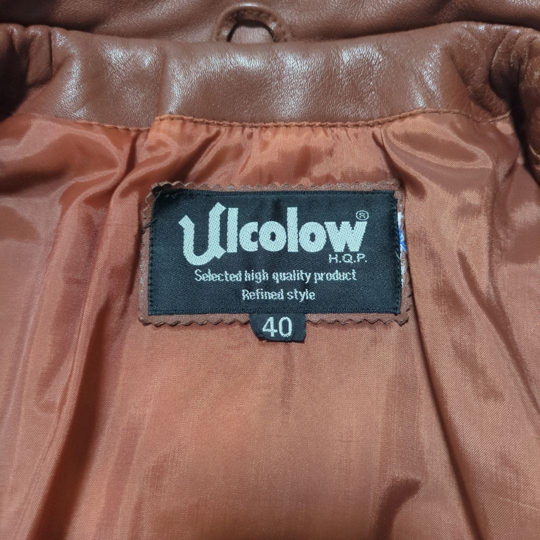ulcolow アルコロウ レザージャケット ライダース 牛革 カウスキン 茶色