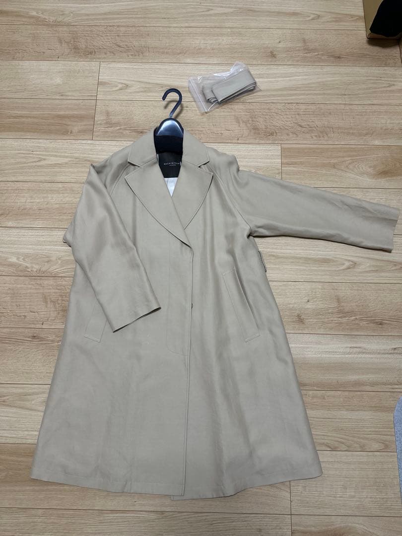 マッキントッシュロンドン　ベージュ ダブルブレスト ロングコート