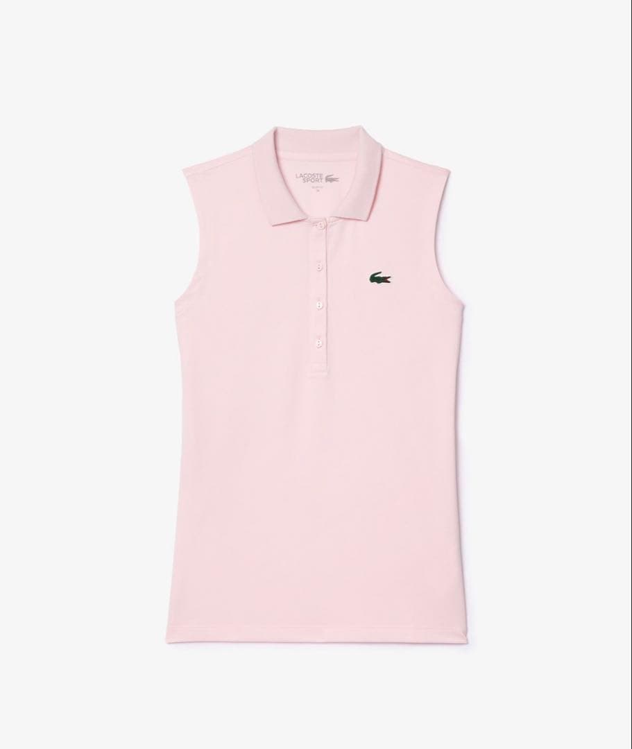 Lacoste ノースリーブポロシャツ ピンク
