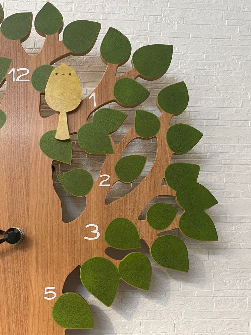 インターフォルム　掛時計　小鳥振り子付きムーブメント時計　トゥルル