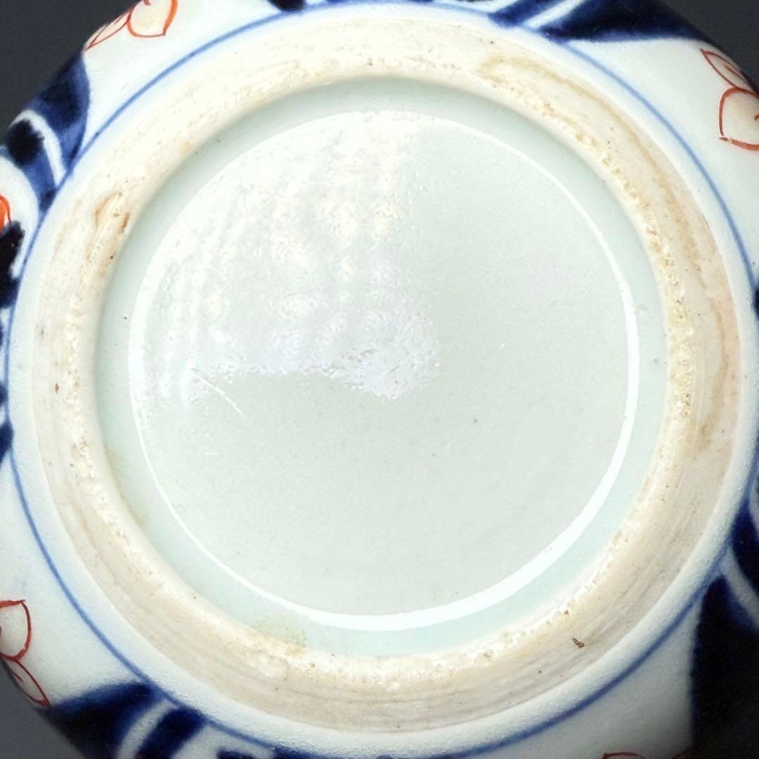 古伊万里　赤絵草花文様急須　アンティーク　ティーポット　桐箱付　江戸後期　大聖寺