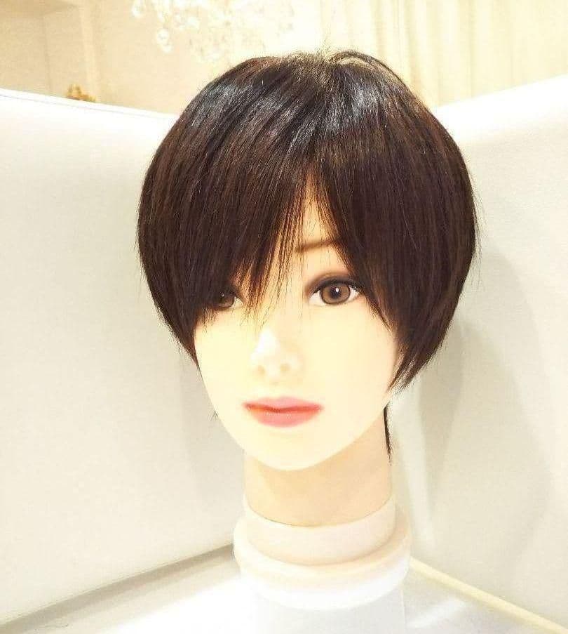 人毛100%ウィッグ総手植えつむじ地肌✨中島健人❣️さら艶髪！美人ショート✨