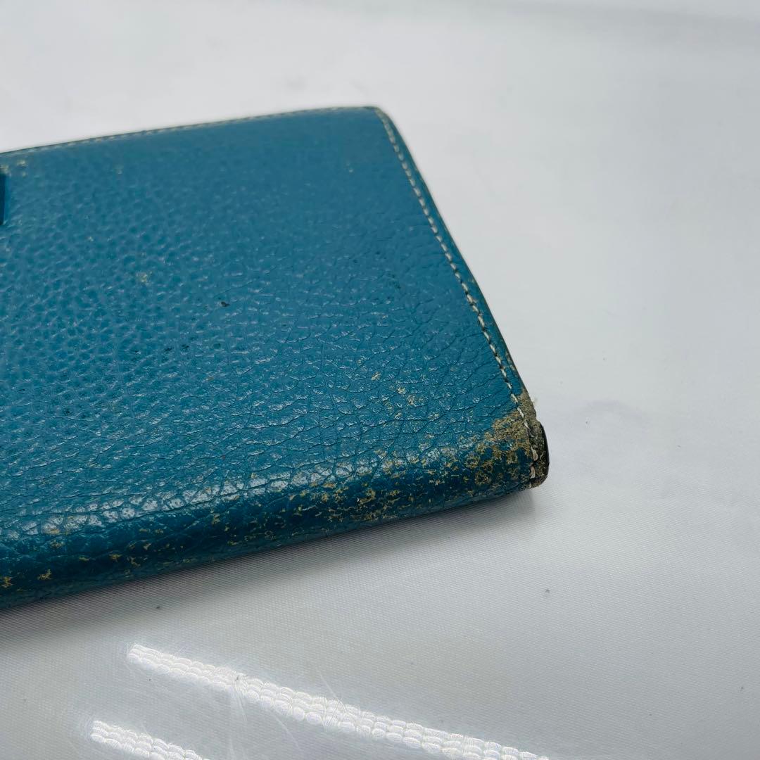 【kk/12.16/10】HERMES 財布 ベアンスフレ ヴォーエプソンブルー