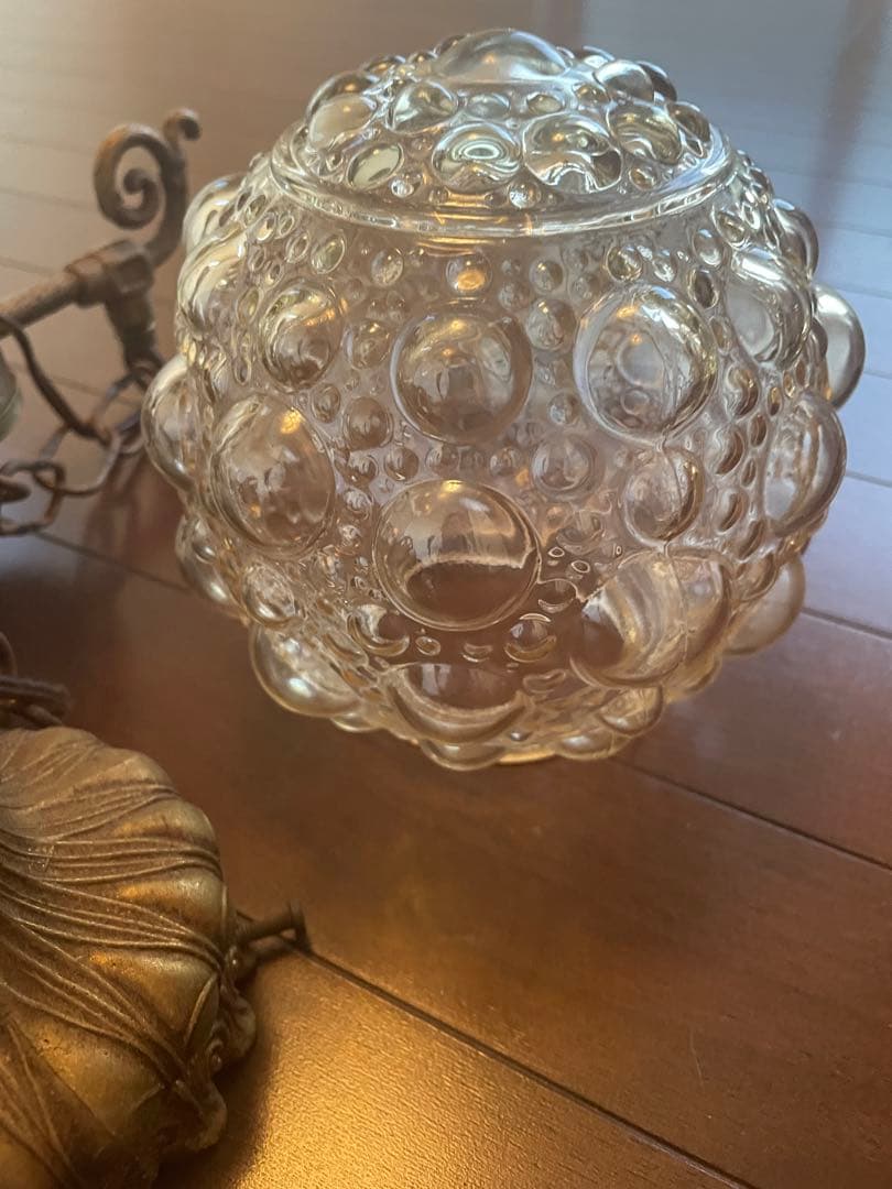 ヴィンテージ3灯バブルガラス　ペンダントライト