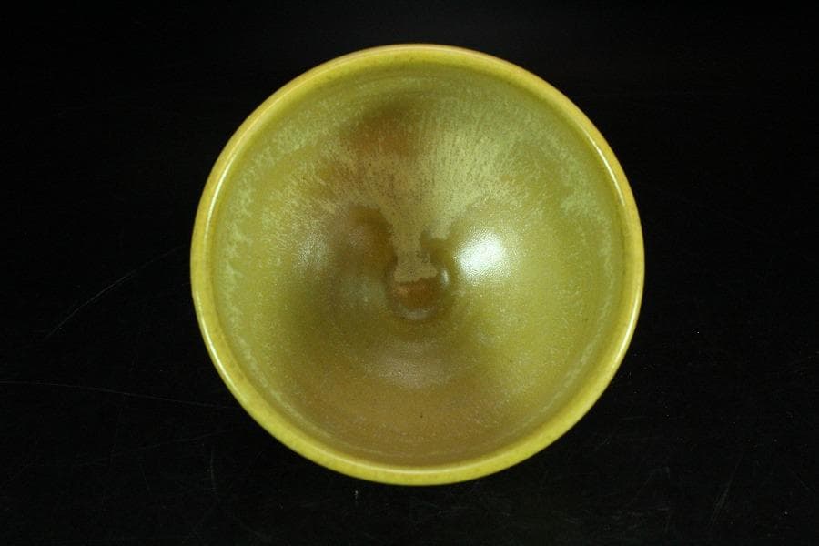 茶道具 清水正作 彩釉 京焼 茶碗 煎茶 美品 共箱(K-YC425)