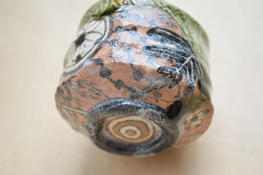 深見文紀作　漫画織部 バニーガール文　ぐい呑　共箱