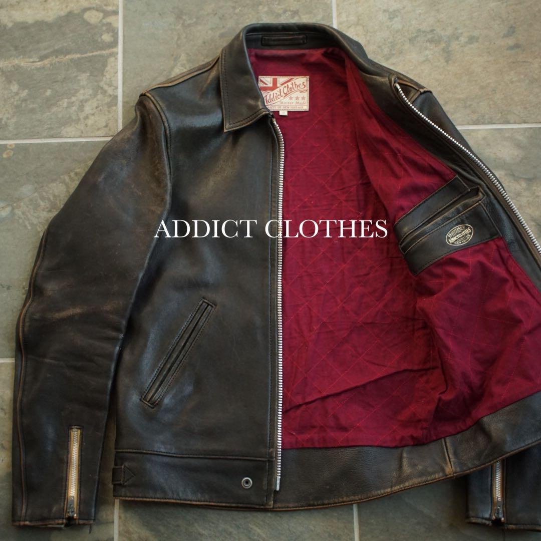 ADDICT CLOTHES アディクトクローズ 羊革 シングルライダース 36