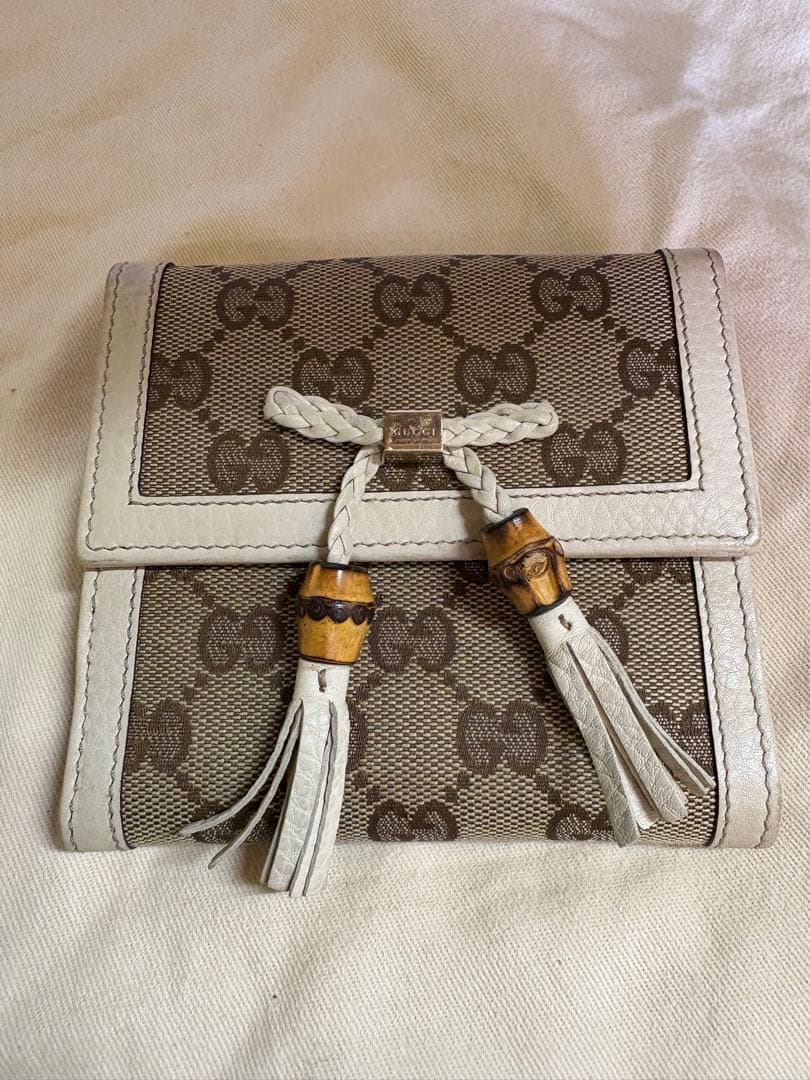 GUCCI グッチ グッチシマ GG 二つ折り財布 小銭入れ