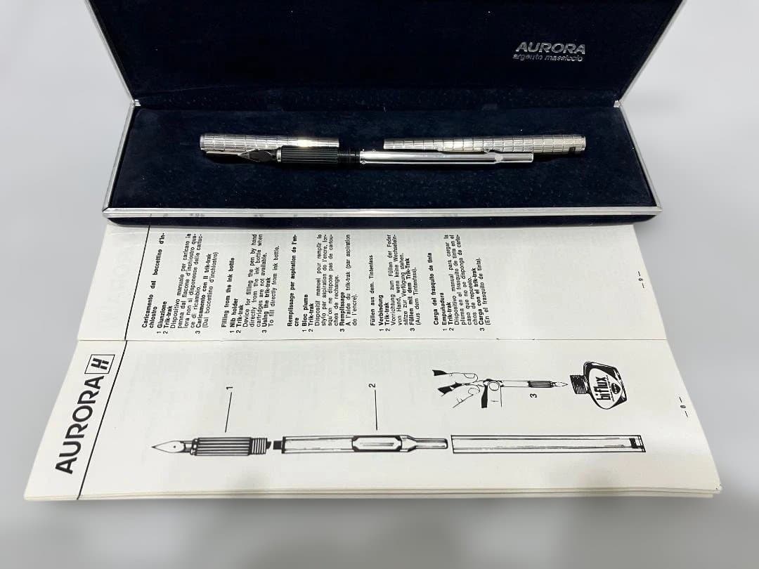 ヴィンテージ 未使用 アウロラ 万年筆 アスティル 14K SV925