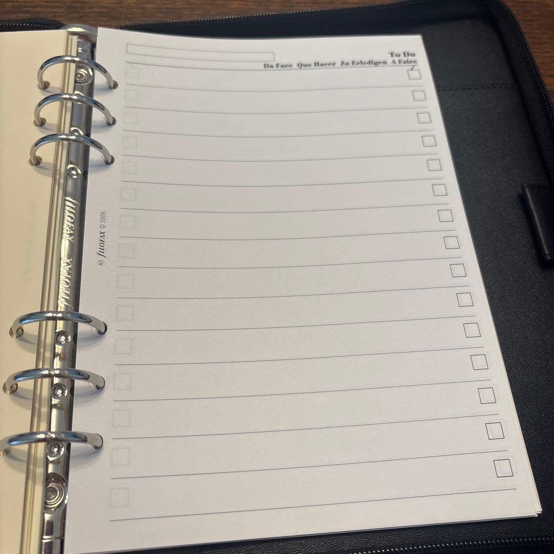 ファイロファックス　システム手帳　黒