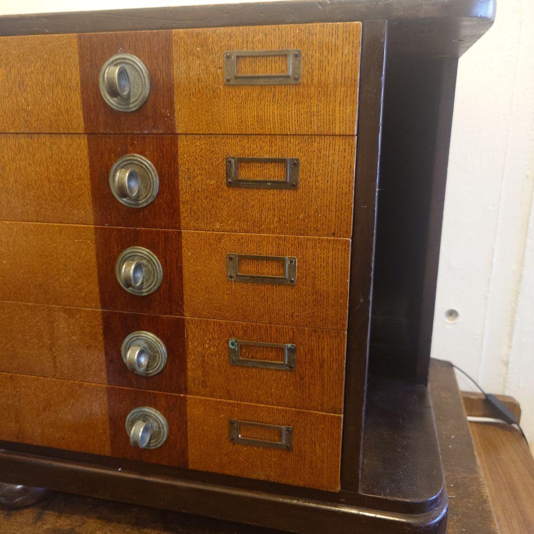 ビンテージ　レコードキャビネット 　引き出し　レトロ　アンティーク