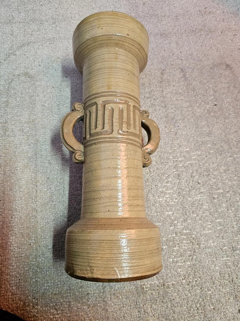 法正寺(ほうしょうじ)焼き 花瓶 作家名描き印 法正寺印