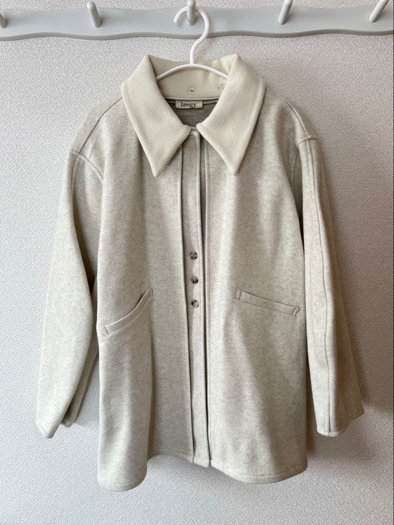 ジャケット・アウター lawgy/2way neck front double point coat