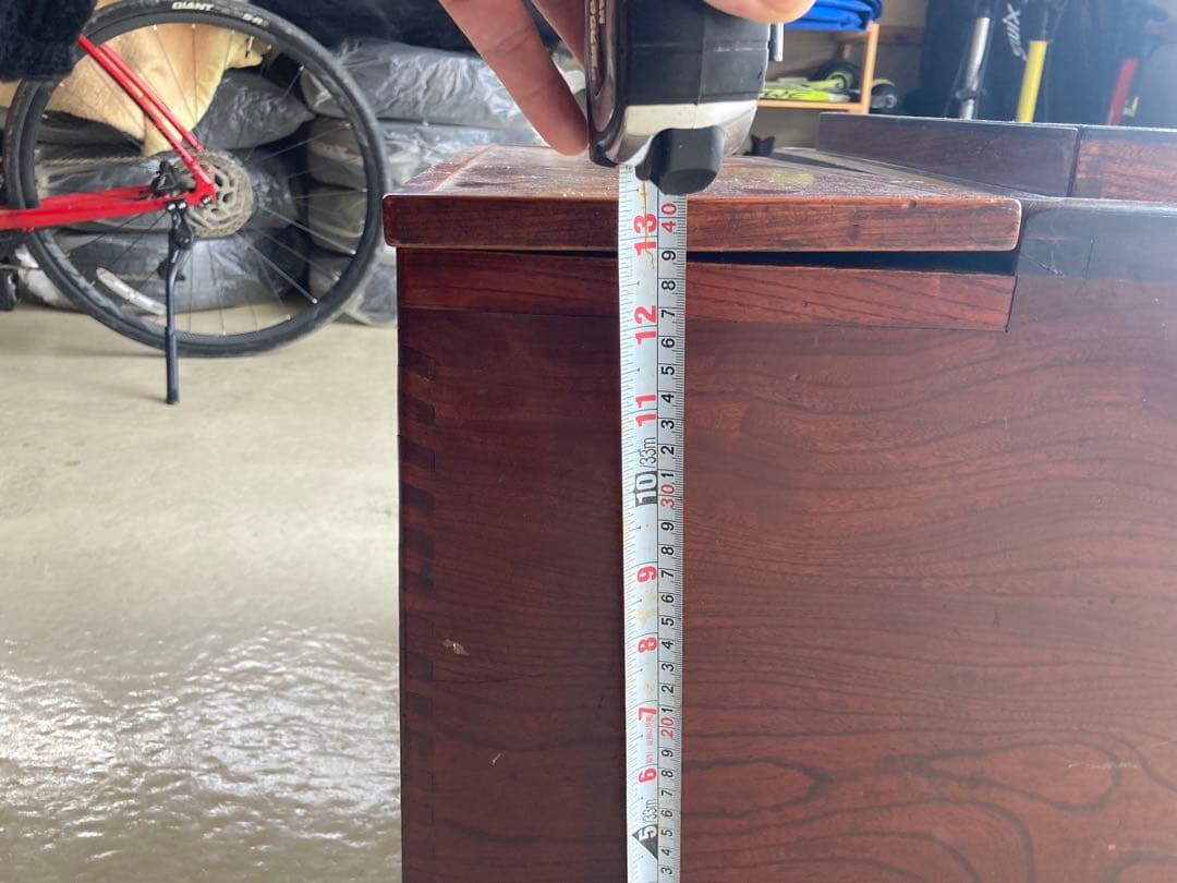 ダークブラウン 木製 大正時代の火鉢　5引き出し