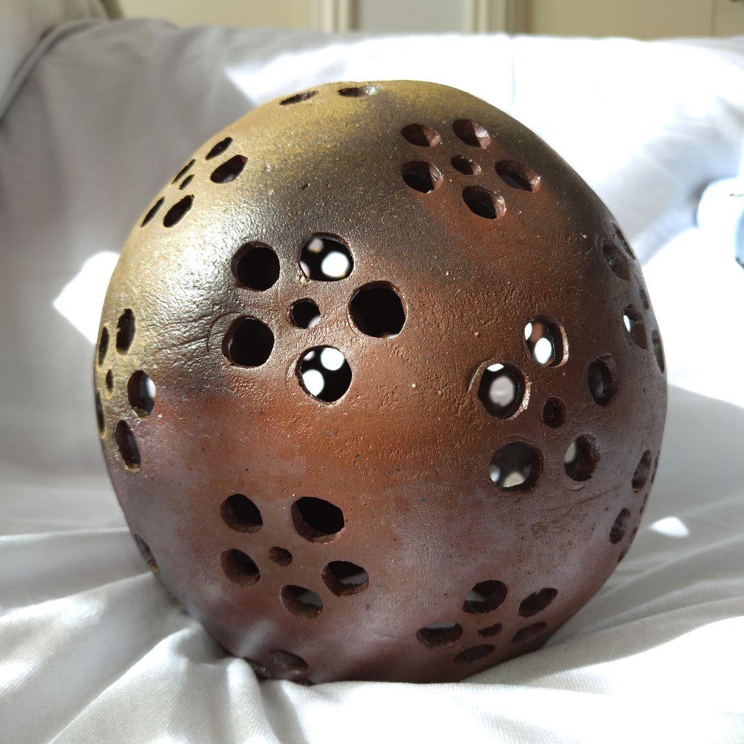 ランプシェード　備前焼