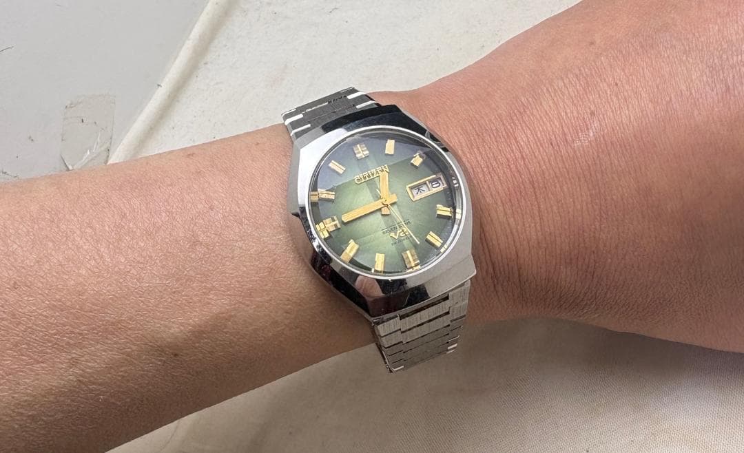 858/稼働 シチズン セブンスター V2 7面カットガラス 自動巻き 26石