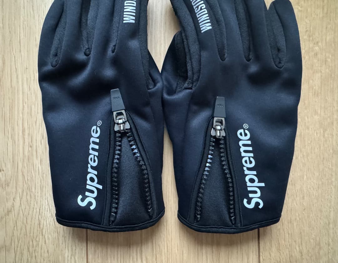 小物 Supreme WINDSTOPPER Zip Gloves \"Black\" M
