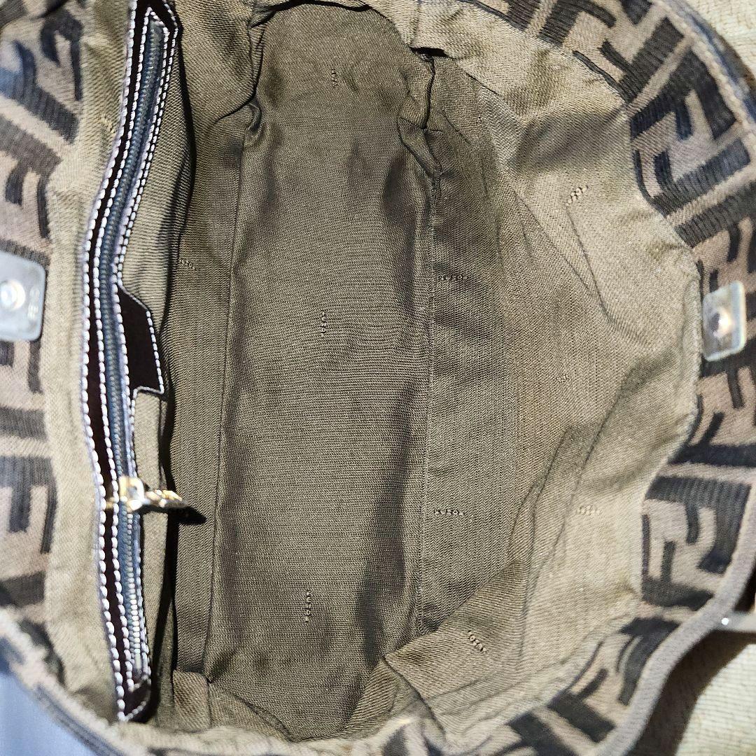 FENDI フェンディ ズッカ ハンドバッグ ブラウン