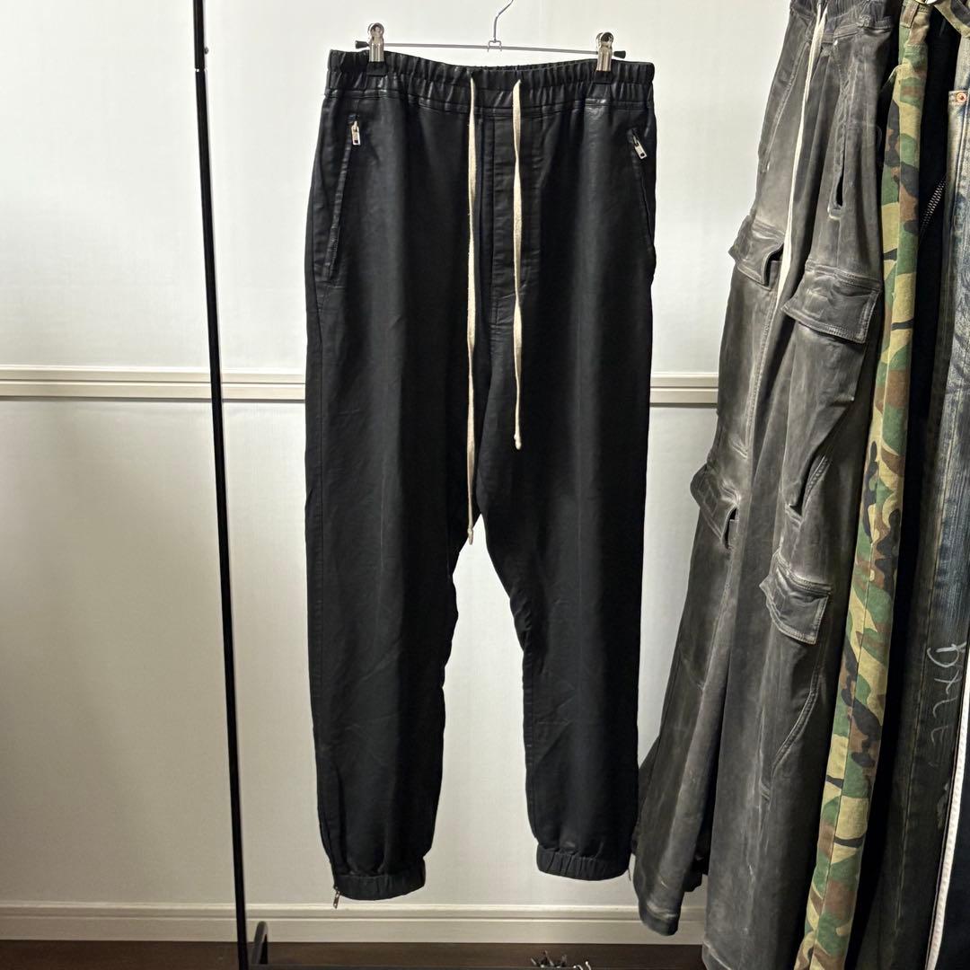 rick owens コーティングパンツ
