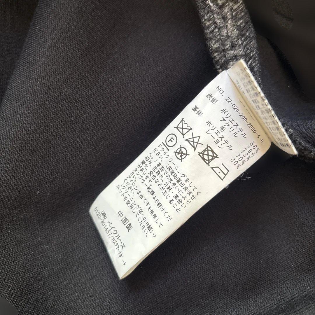 Spick & Span Wスライバーヘリンボーンミドルコート 36 ブラック